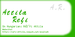attila refi business card